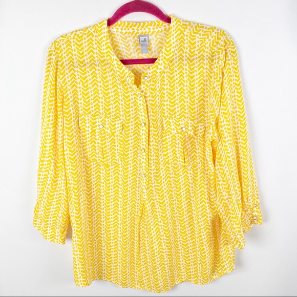 jcpenney yellow blouse
